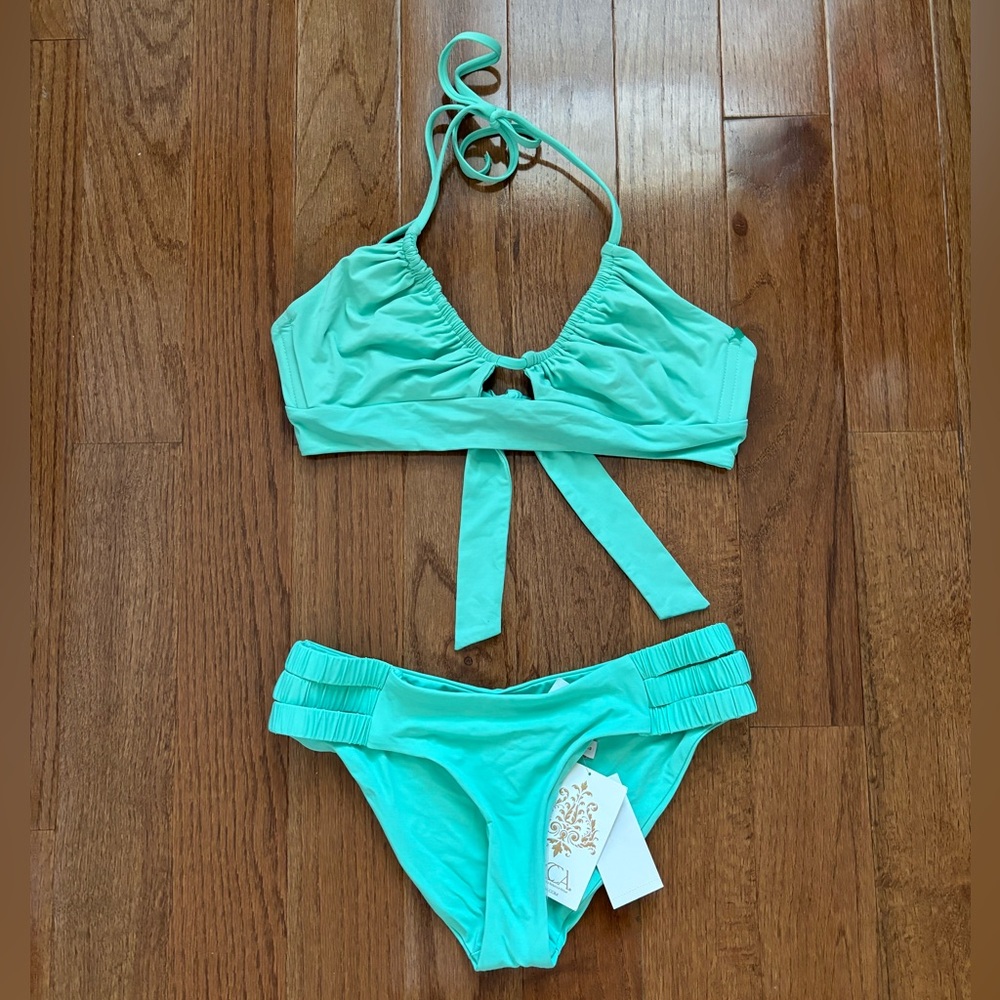 BECCA turquoise Two-Piece Bikini Set